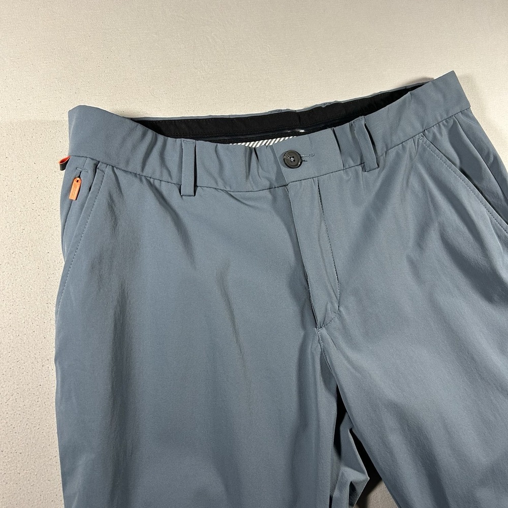 KJUS Iver Pants Mens 36x28 Steel Grey Tailored Golf Stretch Trousers